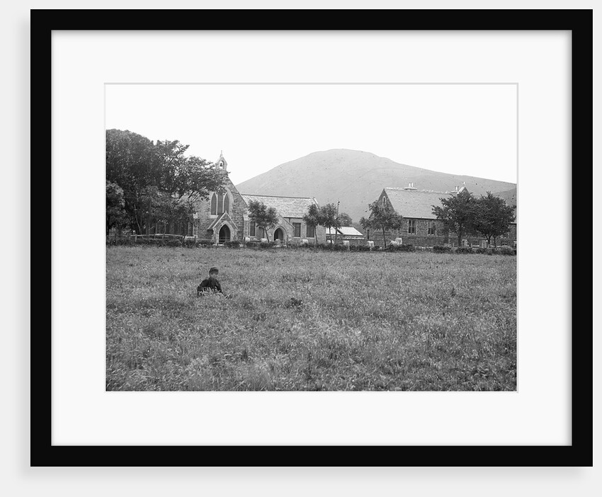 St Stephen's Church and Sulby School, Sulby, Isle of Man by George Bellett Cowen